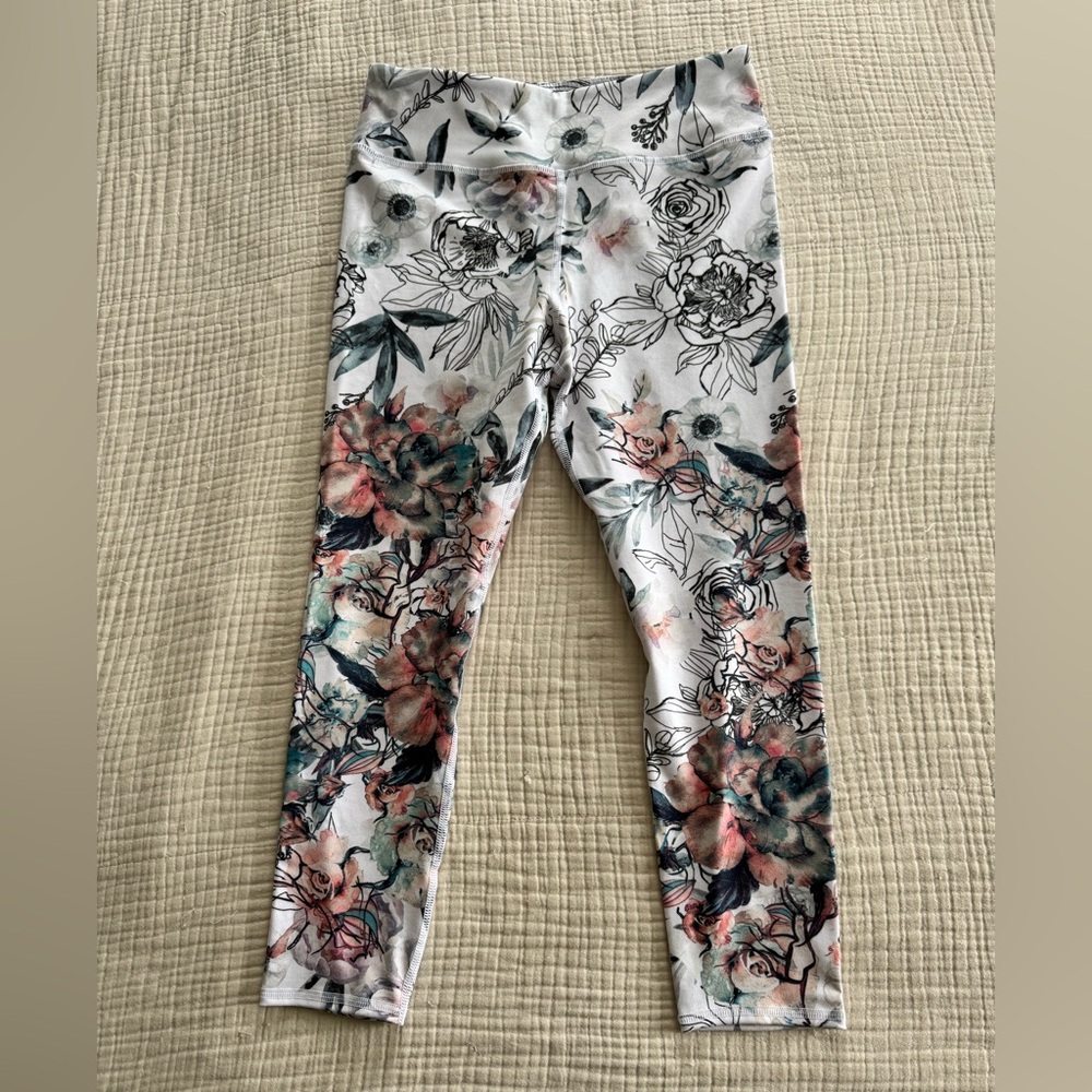 Evolution and Creation Women’s Floral Patterned Leggings - Size Large